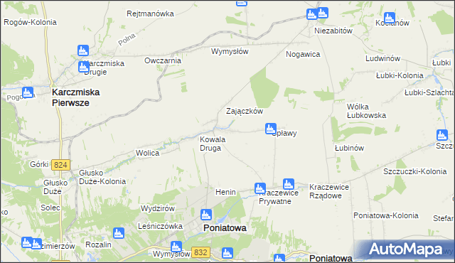 mapa Kowala Pierwsza, Kowala Pierwsza na mapie Targeo