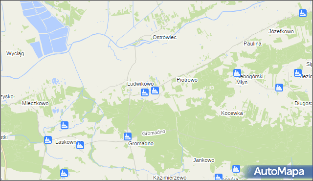 mapa Kowalewko gmina Kcynia, Kowalewko gmina Kcynia na mapie Targeo
