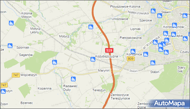 mapa Kozubszczyzna, Kozubszczyzna na mapie Targeo