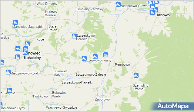 mapa Krajewo-Kawęczyno, Krajewo-Kawęczyno na mapie Targeo