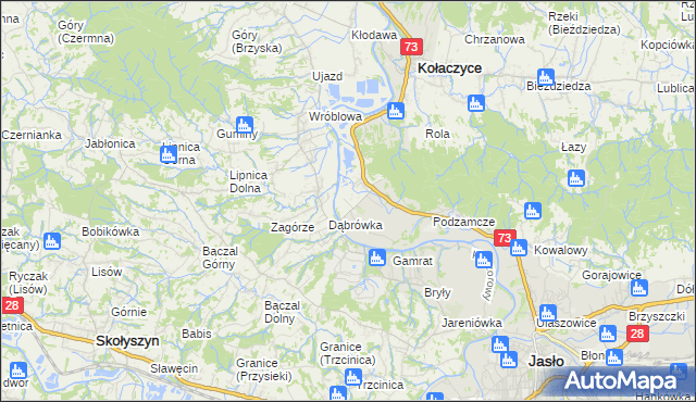 mapa Krajowice, Krajowice na mapie Targeo