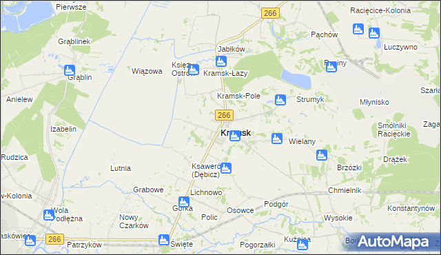 mapa Kramsk, Kramsk na mapie Targeo