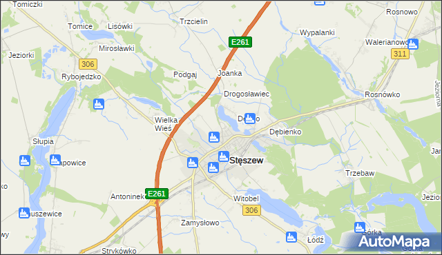 mapa Krąplewo, Krąplewo na mapie Targeo