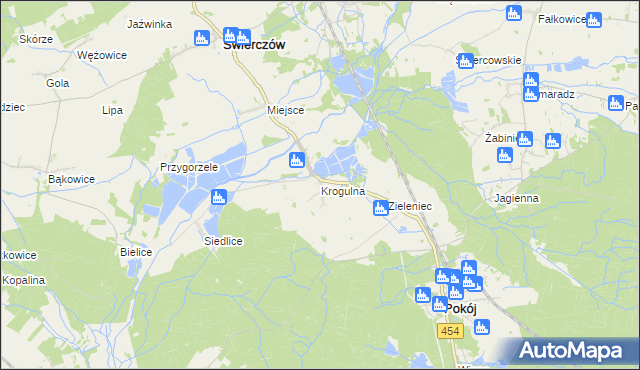 mapa Krogulna, Krogulna na mapie Targeo