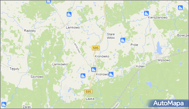 mapa Kronówko, Kronówko na mapie Targeo