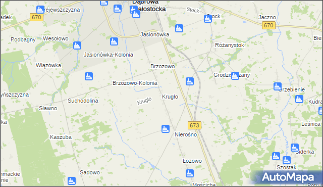 mapa Krugło, Krugło na mapie Targeo