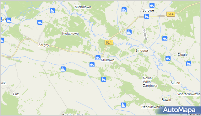 mapa Krukowo gmina Chorzele, Krukowo gmina Chorzele na mapie Targeo