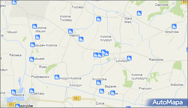 mapa Kryszyn, Kryszyn na mapie Targeo