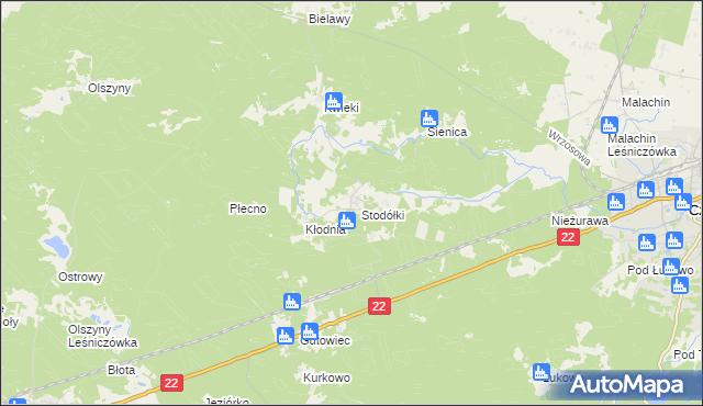 mapa Krzyż gmina Czersk, Krzyż gmina Czersk na mapie Targeo