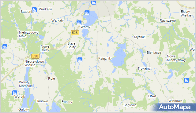 mapa Książnik, Książnik na mapie Targeo