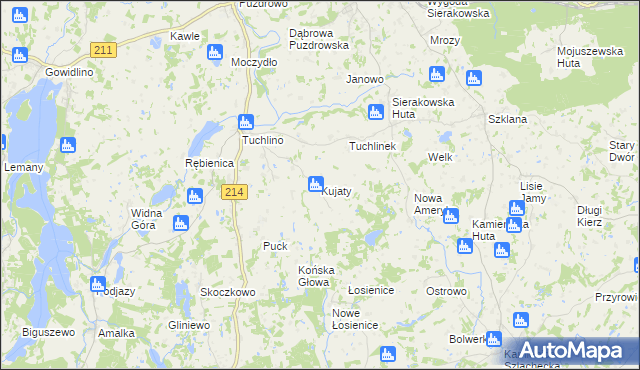 mapa Kujaty, Kujaty na mapie Targeo