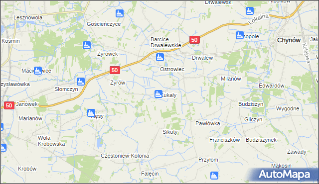 mapa Kukały, Kukały na mapie Targeo