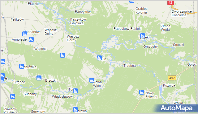 mapa Kule gmina Popów, Kule gmina Popów na mapie Targeo