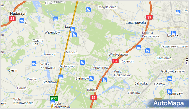 mapa Kuleszówka, Kuleszówka na mapie Targeo