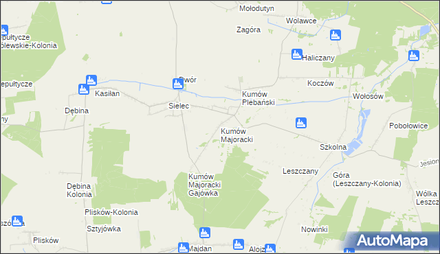 mapa Kumów Majoracki, Kumów Majoracki na mapie Targeo