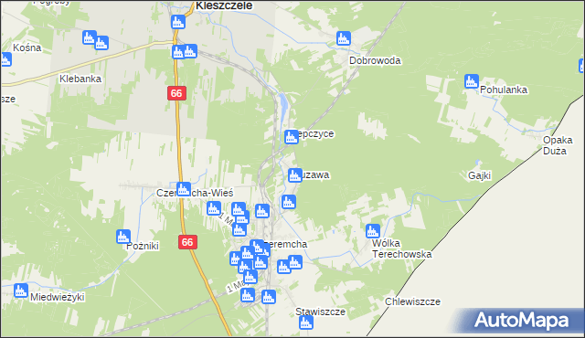 mapa Kuzawa, Kuzawa na mapie Targeo