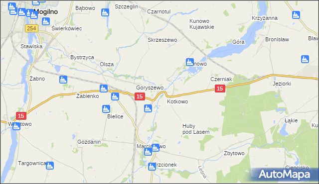 mapa Kwieciszewo, Kwieciszewo na mapie Targeo