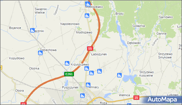 mapa Łabiszynek, Łabiszynek na mapie Targeo