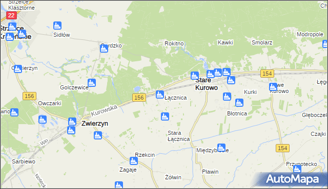 mapa Łącznica, Łącznica na mapie Targeo