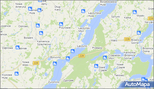 mapa Łączyno, Łączyno na mapie Targeo