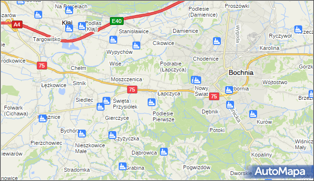 mapa Łapczyca, Łapczyca na mapie Targeo