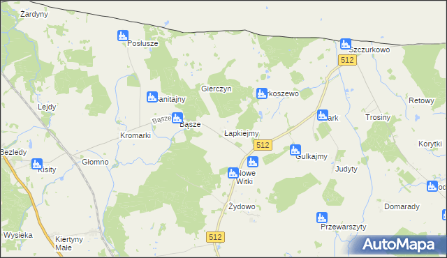 mapa Łapkiejmy, Łapkiejmy na mapie Targeo