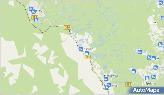 mapa Lasówka, Lasówka na mapie Targeo