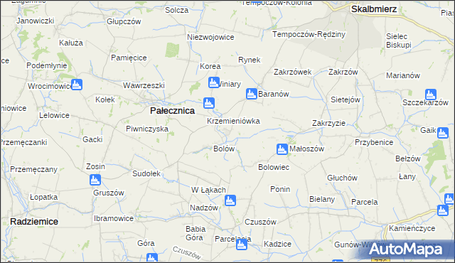 mapa Łaszów, Łaszów na mapie Targeo