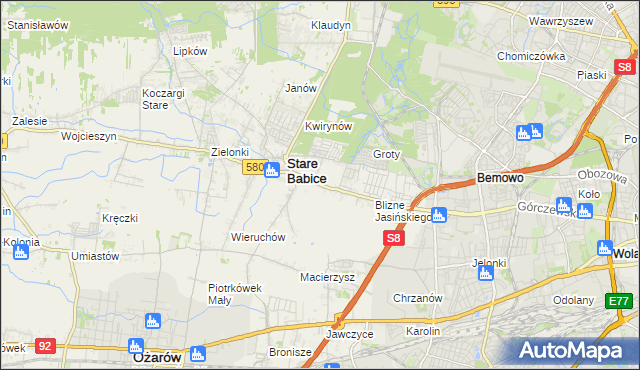 mapa Latchorzew, Latchorzew na mapie Targeo