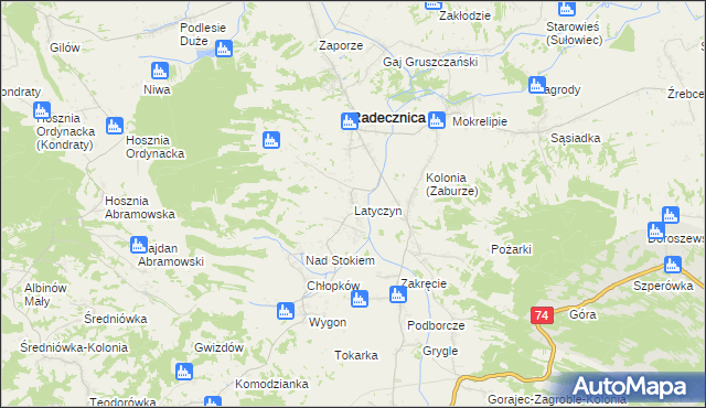 mapa Latyczyn, Latyczyn na mapie Targeo