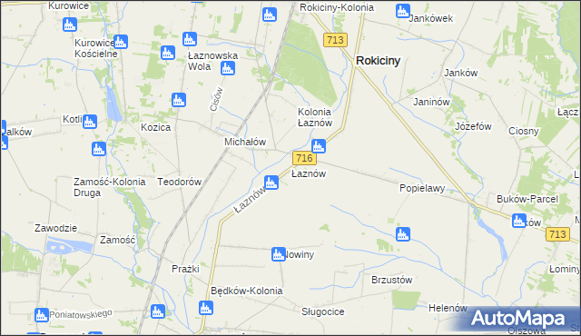 mapa Łaznów, Łaznów na mapie Targeo