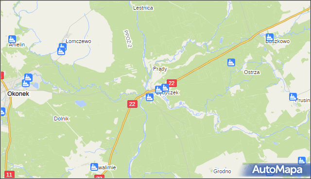 mapa Lędyczek, Lędyczek na mapie Targeo