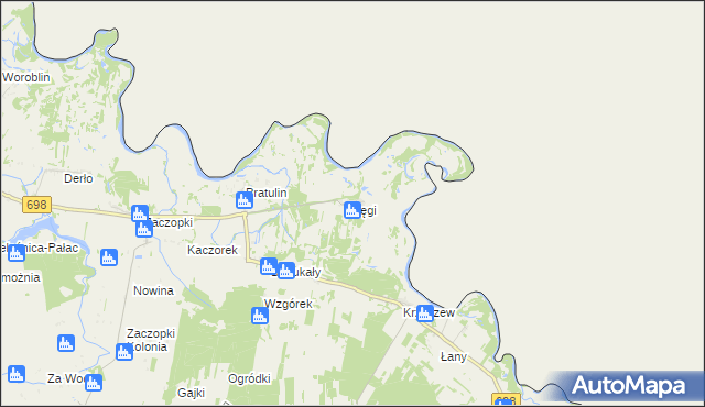 mapa Łęgi gmina Terespol, Łęgi gmina Terespol na mapie Targeo