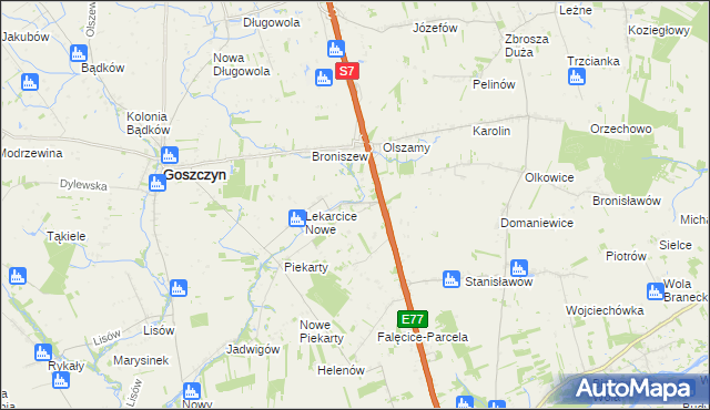 mapa Lekarcice Stare, Lekarcice Stare na mapie Targeo