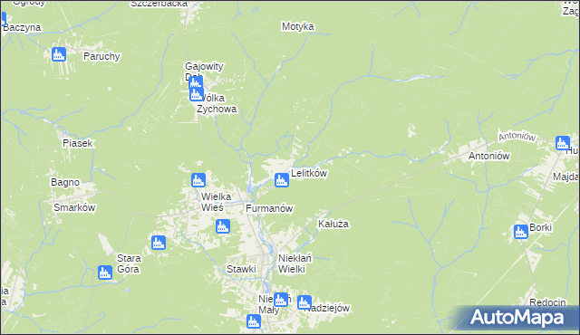 mapa Lelitków, Lelitków na mapie Targeo