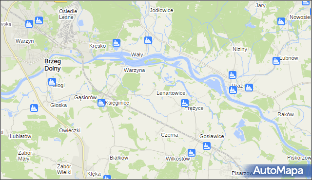mapa Lenartowice gmina Miękinia, Lenartowice gmina Miękinia na mapie Targeo