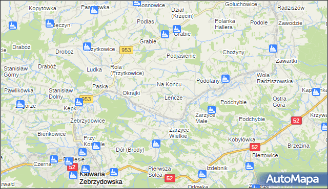 mapa Leńcze, Leńcze na mapie Targeo