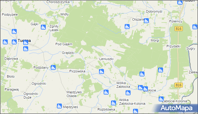 mapa Leniuszki, Leniuszki na mapie Targeo