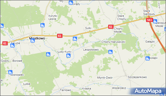 mapa Leopoldowo, Leopoldowo na mapie Targeo