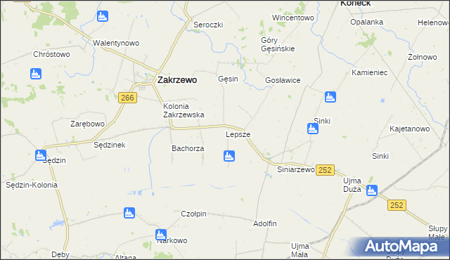 mapa Lepsze, Lepsze na mapie Targeo