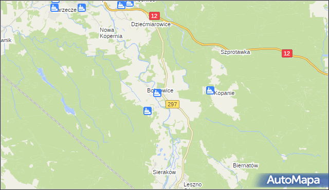 mapa Leszno Dolne, Leszno Dolne na mapie Targeo
