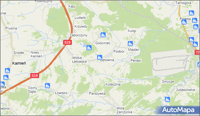 mapa Łętownia gmina Nowa Sarzyna, Łętownia gmina Nowa Sarzyna na mapie Targeo