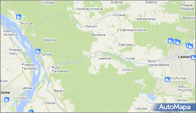 mapa Lewików, Lewików na mapie Targeo