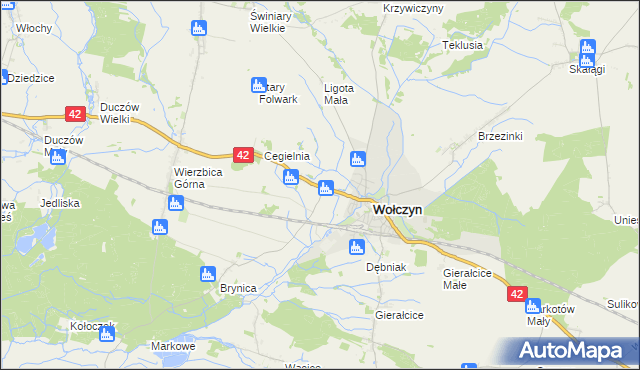 mapa Ligota Wołczyńska, Ligota Wołczyńska na mapie Targeo
