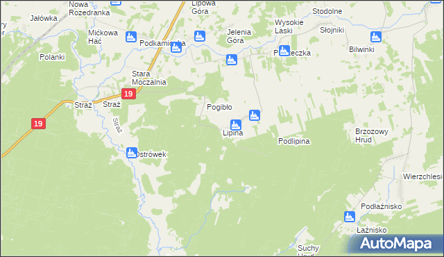 mapa Lipina gmina Sokółka, Lipina gmina Sokółka na mapie Targeo