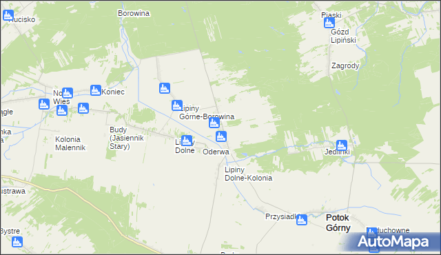 mapa Lipiny Górne-Lewki, Lipiny Górne-Lewki na mapie Targeo