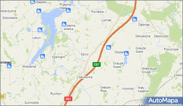 mapa Lipowo gmina Szypliszki, Lipowo gmina Szypliszki na mapie Targeo