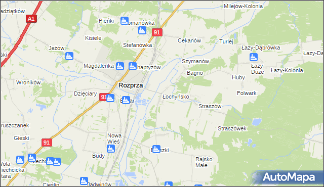 mapa Łochyńsko, Łochyńsko na mapie Targeo
