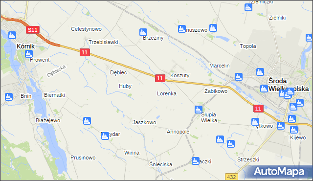 mapa Lorenka, Lorenka na mapie Targeo
