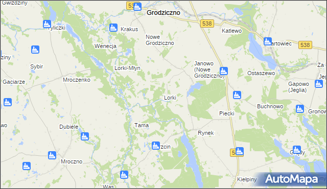 mapa Lorki, Lorki na mapie Targeo